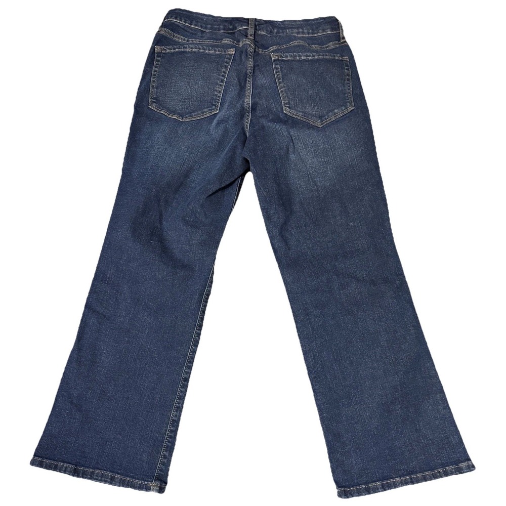 Chaps Mid Rise Crop Kick Jeans Womens 8 Blue Stretch Denim 29x25 - Picture 3 of 6